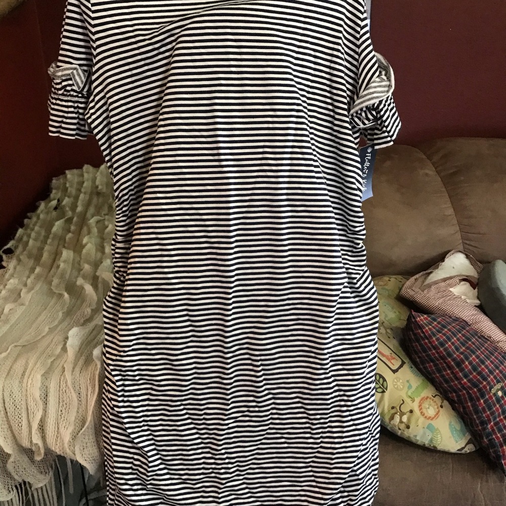 Maternity dress striped black/white